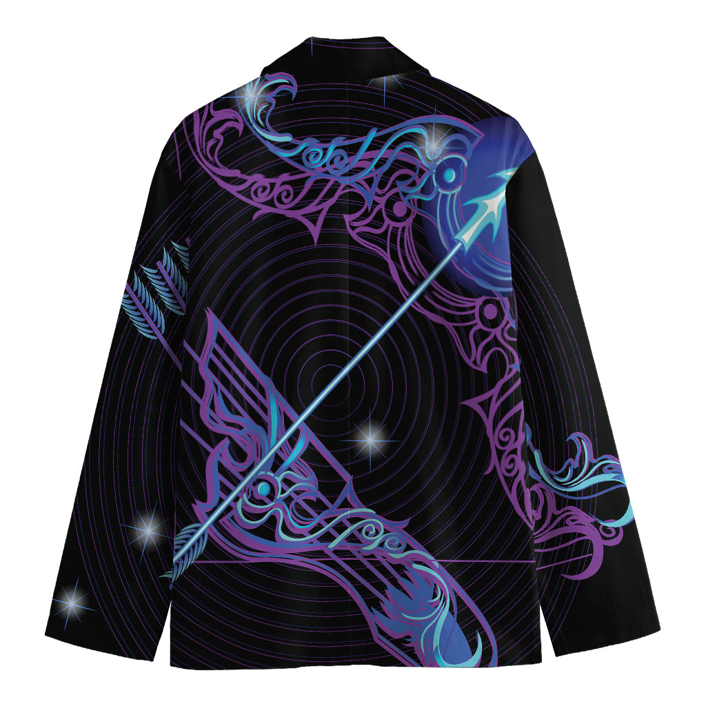 Dark Sagittarius Zodiac Sign Print Men's Blazer