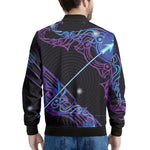 Dark Sagittarius Zodiac Sign Print Men's Bomber Jacket
