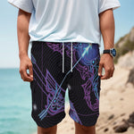 Dark Sagittarius Zodiac Sign Print Men's Cargo Shorts