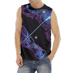 Dark Sagittarius Zodiac Sign Print Men's Fitness Tank Top