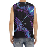 Dark Sagittarius Zodiac Sign Print Men's Fitness Tank Top