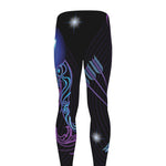 Dark Sagittarius Zodiac Sign Print Men's leggings