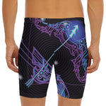 Dark Sagittarius Zodiac Sign Print Men's Long Boxer Briefs