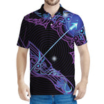 Dark Sagittarius Zodiac Sign Print Men's Polo Shirt