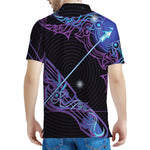 Dark Sagittarius Zodiac Sign Print Men's Polo Shirt