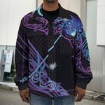 Dark Sagittarius Zodiac Sign Print Men's Shirt Jacket