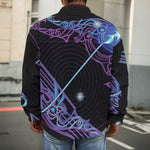 Dark Sagittarius Zodiac Sign Print Men's Shirt Jacket