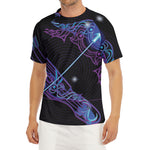 Dark Sagittarius Zodiac Sign Print Men's Short Sleeve Rash Guard