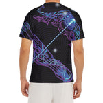 Dark Sagittarius Zodiac Sign Print Men's Short Sleeve Rash Guard