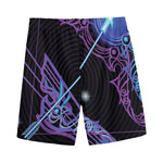 Dark Sagittarius Zodiac Sign Print Men's Sports Shorts
