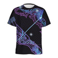 Dark Sagittarius Zodiac Sign Print Men's Athletic T-Shirt