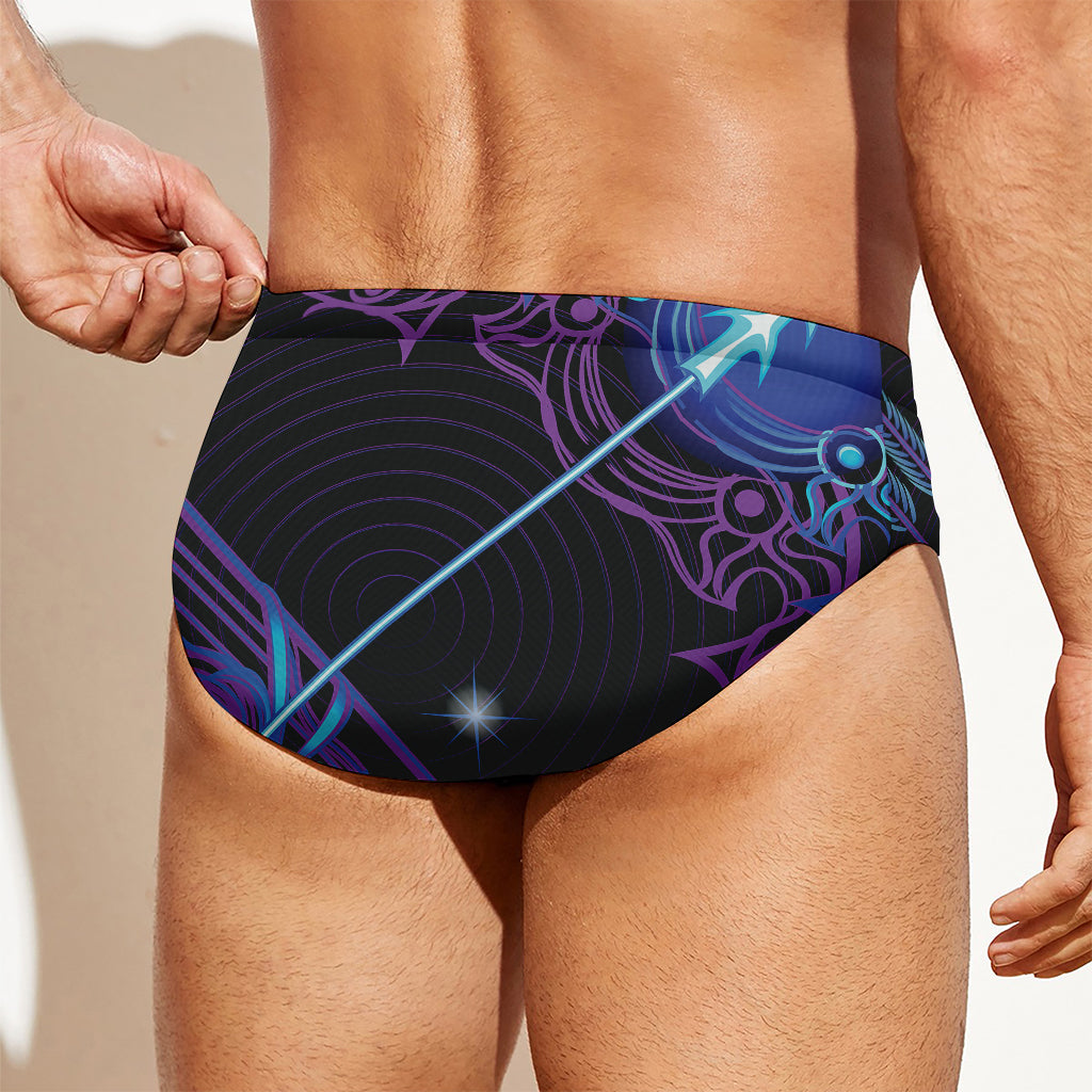 Dark Sagittarius Zodiac Sign Print Men's Swim Briefs