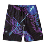 Dark Sagittarius Zodiac Sign Print Men's Swim Trunks