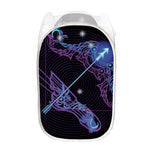 Dark Sagittarius Zodiac Sign Print Mesh Laundry Hamper