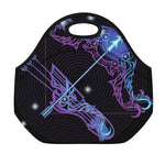 Dark Sagittarius Zodiac Sign Print Neoprene Lunch Bag