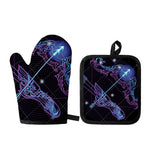 Dark Sagittarius Zodiac Sign Print Oven Mitt And Pot Holder Set