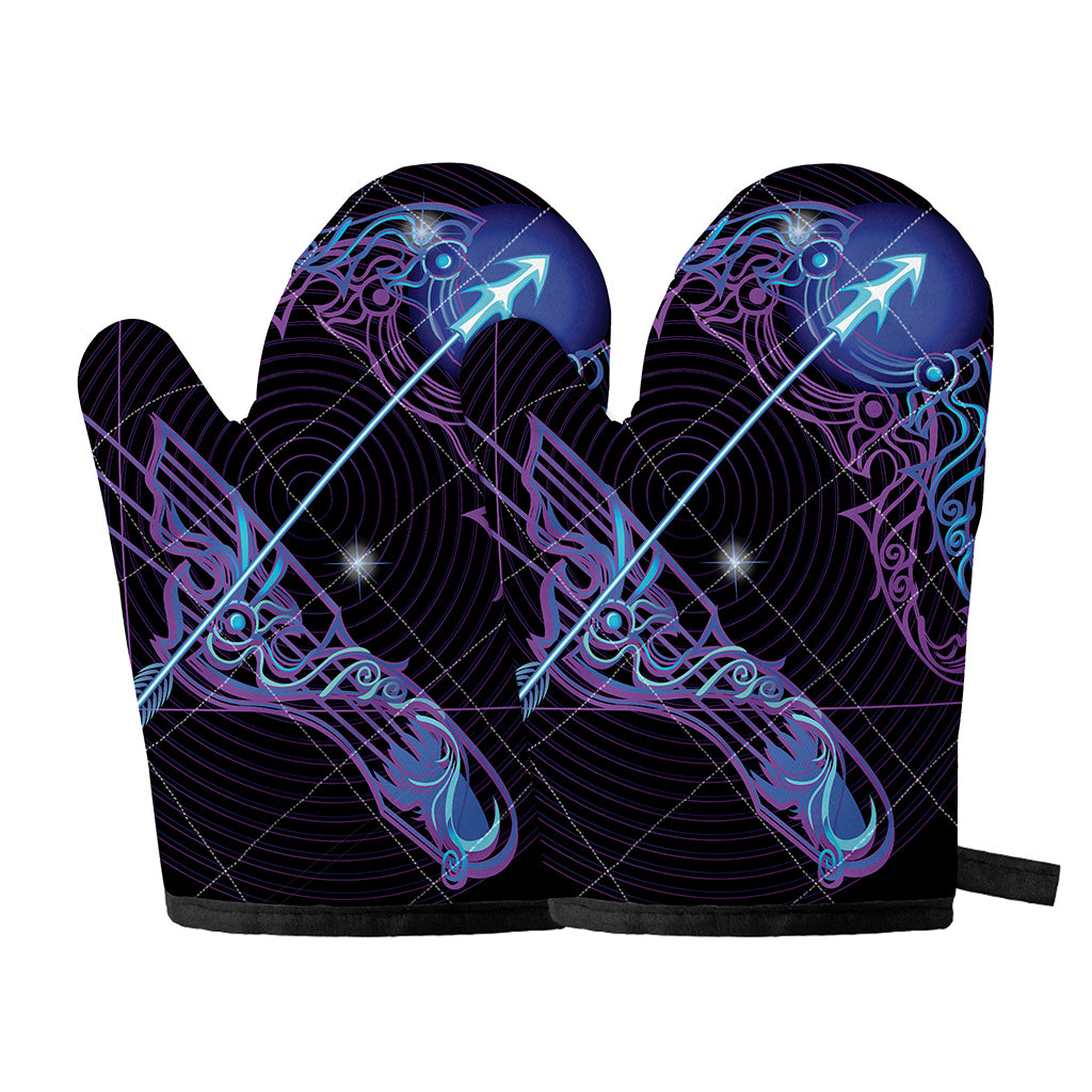 Dark Sagittarius Zodiac Sign Print Oven Mitts