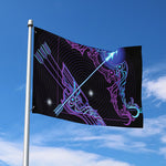 Dark Sagittarius Zodiac Sign Print Polyester Flag