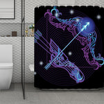 Dark Sagittarius Zodiac Sign Print Polyester Shower Curtain