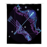 Dark Sagittarius Zodiac Sign Print Polyester Shower Curtain