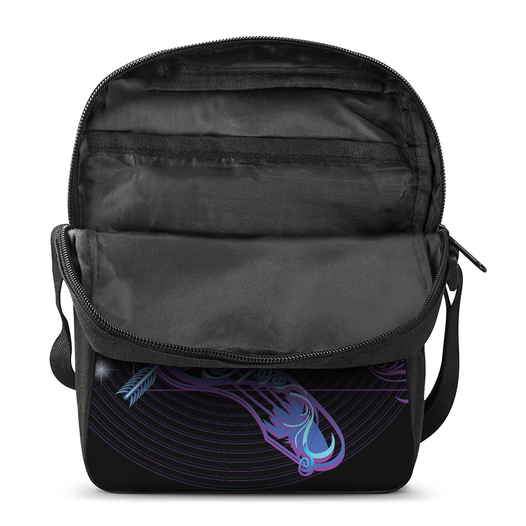 Dark Sagittarius Zodiac Sign Print Rectangular Crossbody Bag