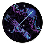 Dark Sagittarius Zodiac Sign Print Round Floor Mat