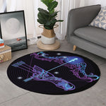 Dark Sagittarius Zodiac Sign Print Round Rug