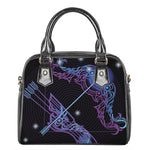 Dark Sagittarius Zodiac Sign Print Shoulder Handbag