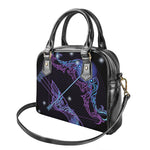 Dark Sagittarius Zodiac Sign Print Shoulder Handbag