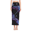 Dark Sagittarius Zodiac Sign Print Side Slit Maxi Skirt