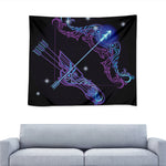Dark Sagittarius Zodiac Sign Print Tapestry