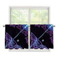 Dark Sagittarius Zodiac Sign Print Tier Curtains
