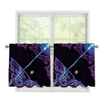 Dark Sagittarius Zodiac Sign Print Tier Curtains