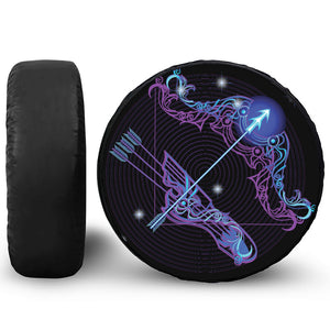 Dark Sagittarius Zodiac Sign Print Tire Cover