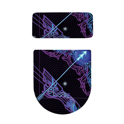 Dark Sagittarius Zodiac Sign Print Toilet Lid And Tank Cover Set