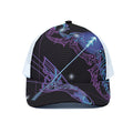 Dark Sagittarius Zodiac Sign Print White Mesh Trucker Hat