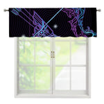 Dark Sagittarius Zodiac Sign Print Window Valance
