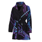 Dark Sagittarius Zodiac Sign Print Women's Bathrobe