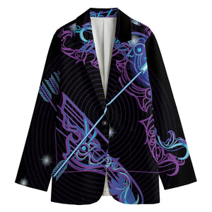 Dark Sagittarius Zodiac Sign Print Women's Blazer