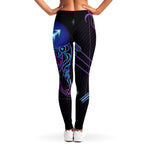 Dark Sagittarius Zodiac Sign Print Women's Leggings