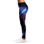Dark Sagittarius Zodiac Sign Print Women's Leggings