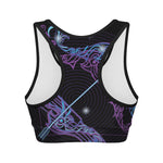Dark Sagittarius Zodiac Sign Print Women's Sports Bra