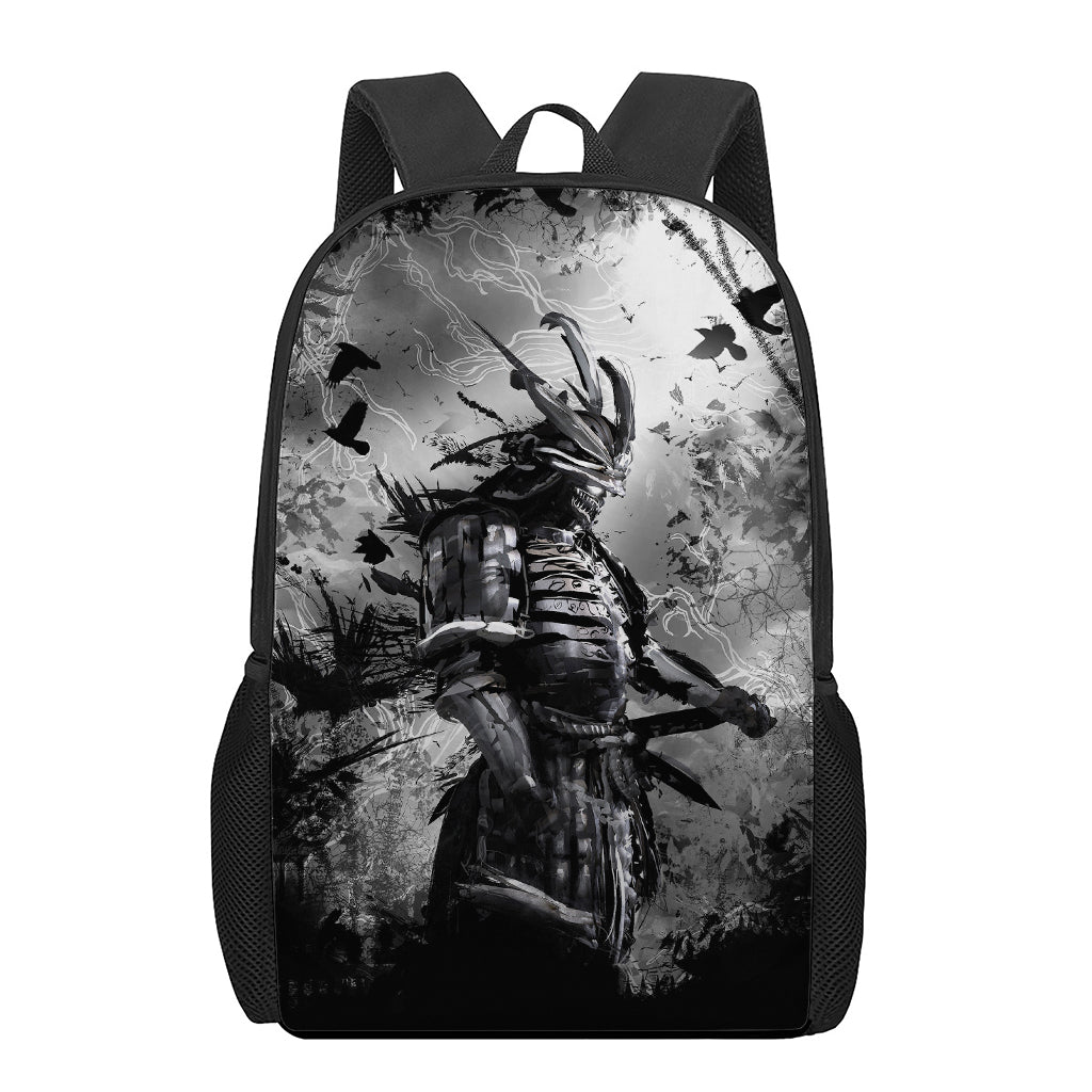 Dark Samurai Warrior Print 17 Inch Backpack