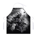 Dark Samurai Warrior Print Adjustable Apron