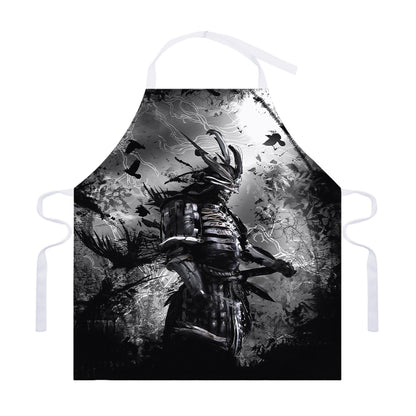 Dark Samurai Warrior Print Adjustable Apron