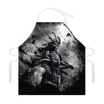 Dark Samurai Warrior Print Adjustable Apron