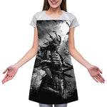 Dark Samurai Warrior Print Adjustable Apron