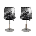 Dark Samurai Warrior Print Bar Stool Covers