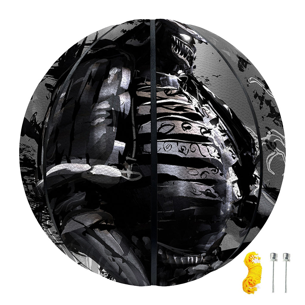 Dark Samurai Warrior Print Basketball