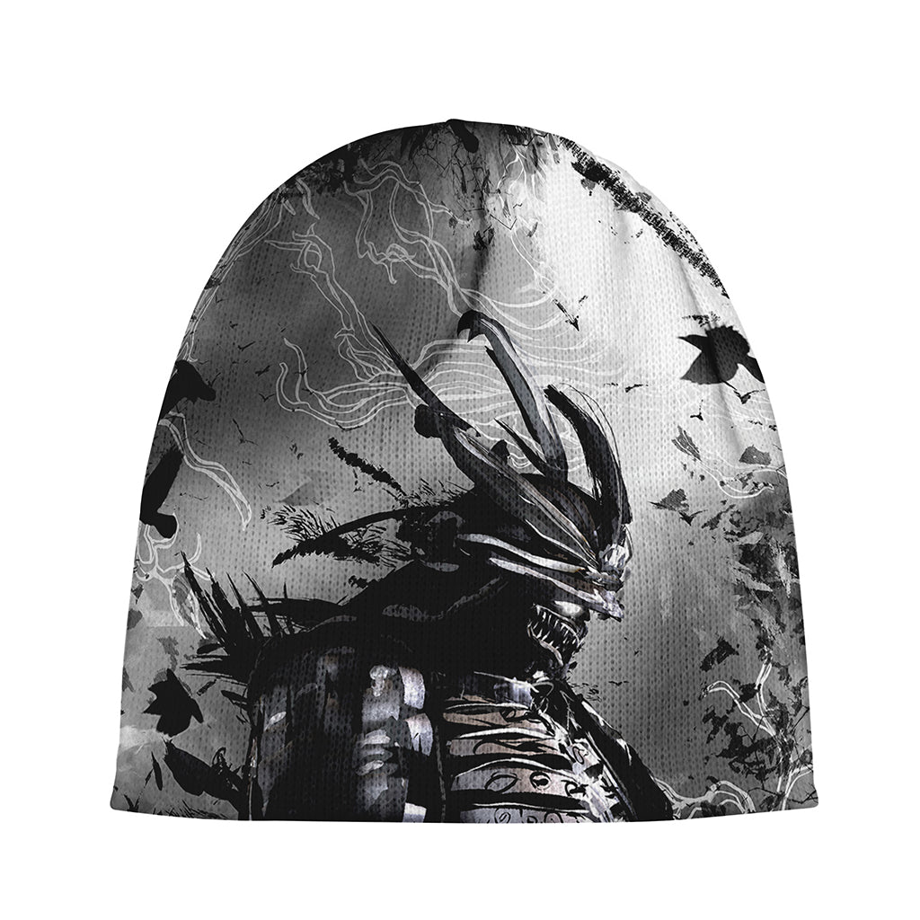 Dark Samurai Warrior Print Beanie